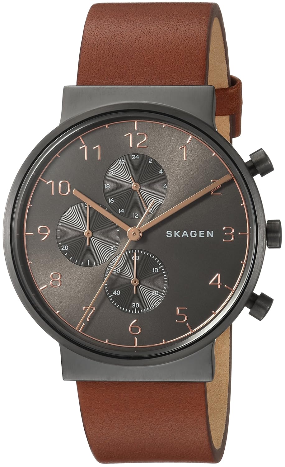 skagen mens ancher skw6418 grey leather japanese